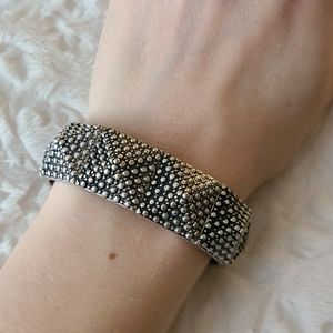 Silver Pyramid Bracelet